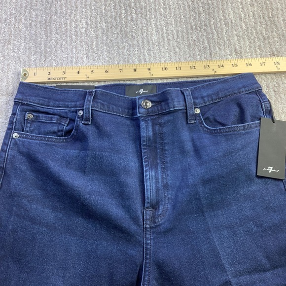 7 For All Mankind Ultra High Rise Jo Wide Leg Jeans Virginia Blue Size 32 NWT - Picture 13 of 16